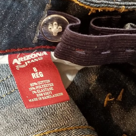 Arizona Jean Co. Girls Size 8 Reg Skinny Jeans - Picture 2 of 7